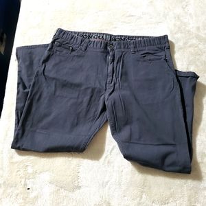 Mens Charcoal Iron Co Flat Front Work Pants